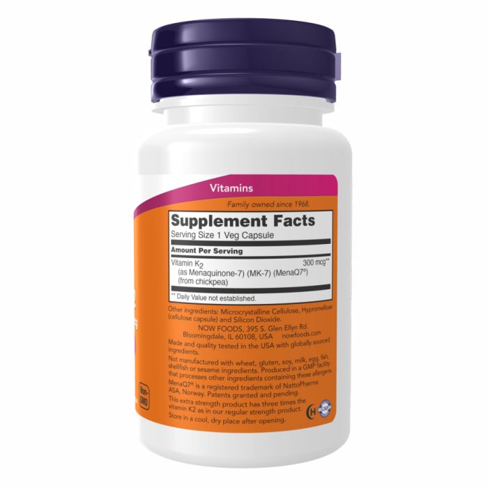 Vitamin K2 (MK-7) 300mcg - 60 vcaps