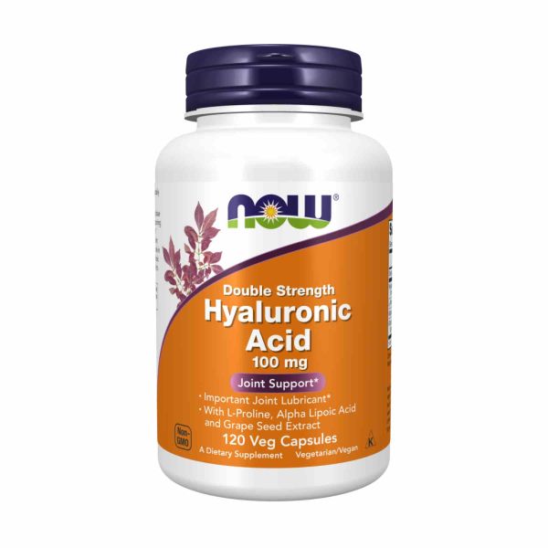 Hyaluronic Acid Double Strength 100 мг NOW - Для поддержания суставов и тканей - 120 vcaps Hyaluronic Acid Double Strength 100 мг NOW - Для поддержания суставов и тканей - 120 vcaps