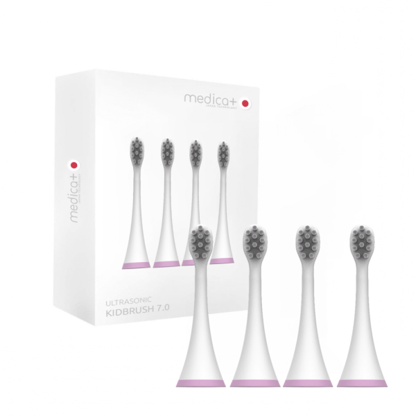 Насадки для звукової зубної щітки MEDICA+ KidsBrush 7.0 pink (4шт) Насадки для звукової зубної щітки MEDICA+ KidsBrush 7.0 pink (4шт)