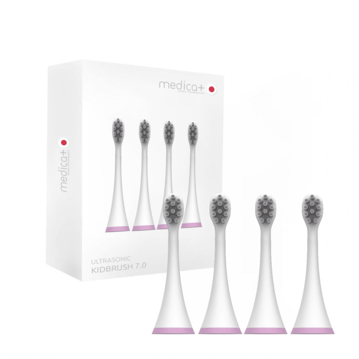 Насадки для звукової зубної щітки MEDICA+ KidsBrush 7.0 pink (4шт)