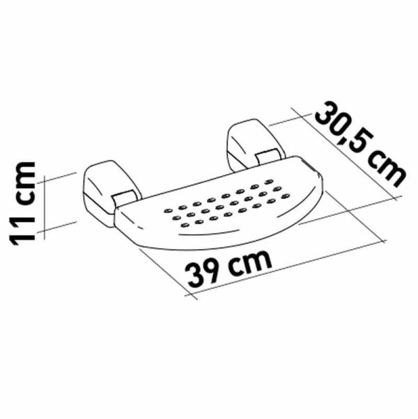 Відкидне сидіння для душової з настінним кріпленням KING-PWSS-00