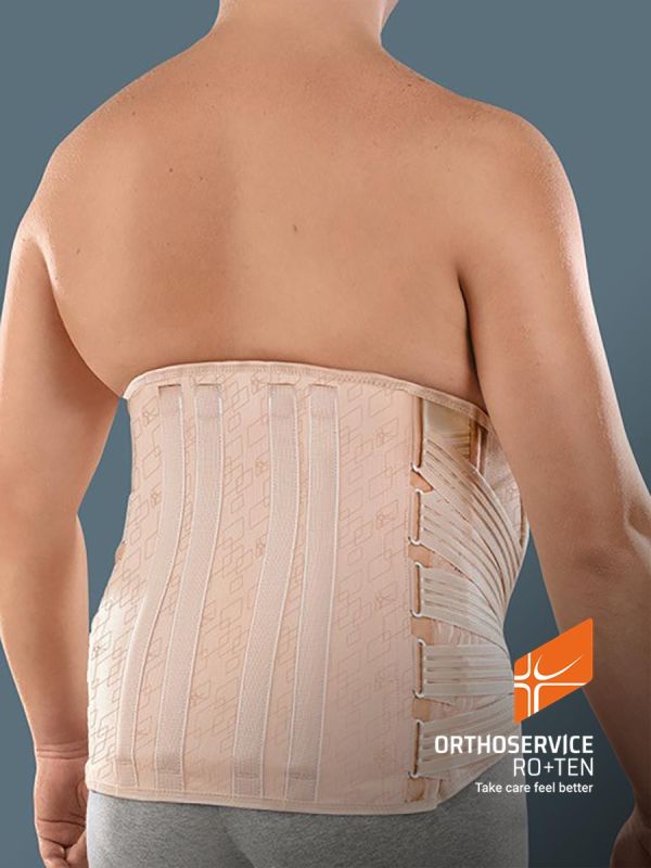 Корсет для поперекового відділу хребта з модельованими пластинами Sat (для живота, що виступає), M1353, Orthoservice (Швейцарія)