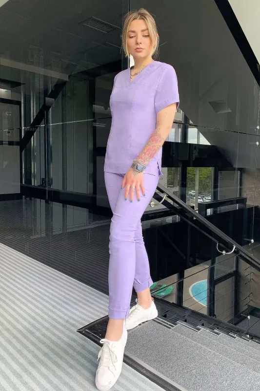 Ластик Жіночий Медичний Костюм колір Фіалковий гіацинт