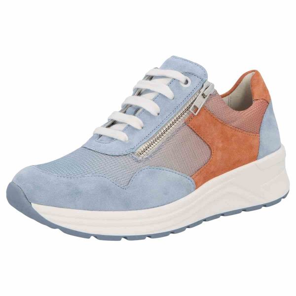 Кроссовки женские Karma голубой/оранжевый (арт.7 59500 90431) SOLIDUS (Германия)