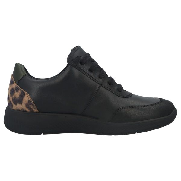 Кросівки жіночі Halea, чорний/леопардовий принт (арт. 7 56287 01251), Solidus (Німеччина)