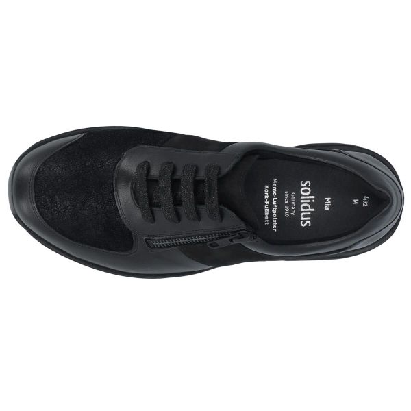 Кросівки жіночі шкіряні Mia, чорний (арт. 7 43502 01101), Solidus (Німеччина)