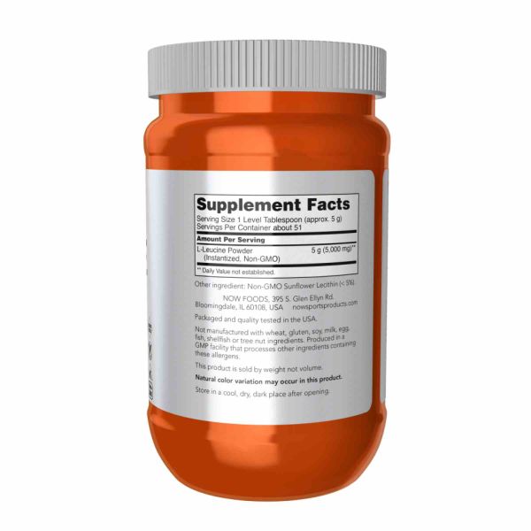 L-лейцин NOW® – чистый BCAA для роста мышц и энергии - 255g