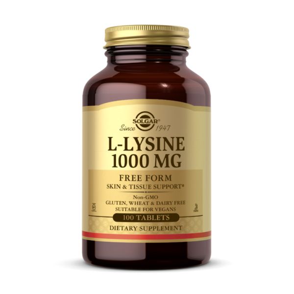 Solgar, L-лізин, вільна форма, L-Lysine 1000mg - 100 tabs Solgar, L-лізин, вільна форма, L-Lysine 1000mg - 100 tabs