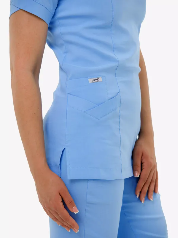 Жіночий Медичний Костюм Ластик колір небо