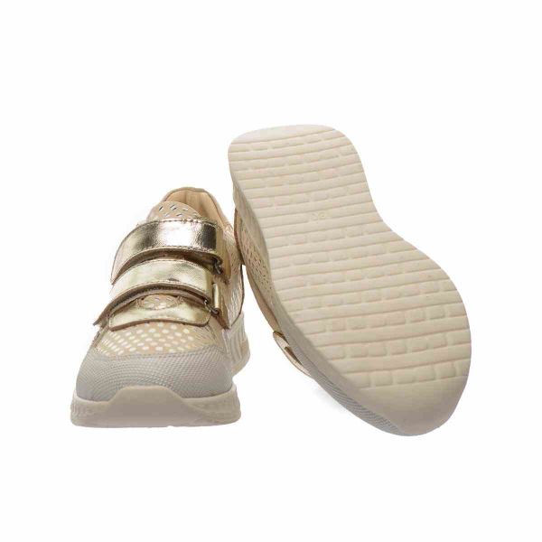 Детские кроссовки для девочек бежевые, Theo Leo (Турция)