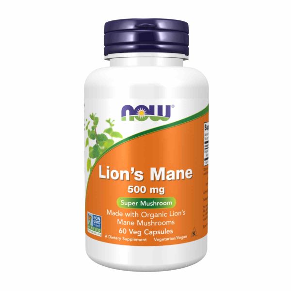 Lion's Mane 500 мг NOW - Супергриб для здоровья мозга и общего самочувствия - 60 vcaps Lion's Mane 500 мг NOW - Супергриб для здоровья мозга и общего самочувствия - 60 vcaps