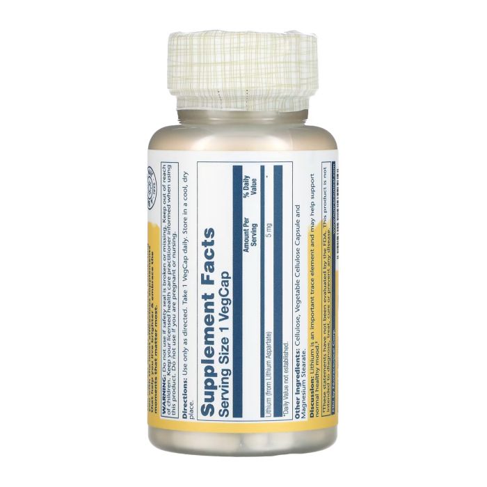 Lithium Aspartate 5 mg – 100 капсул для підтримки емоційного балансу та нервової системи