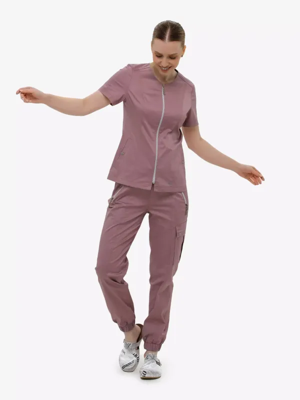 Милана Медицинский Костюм цвет пепельная роза