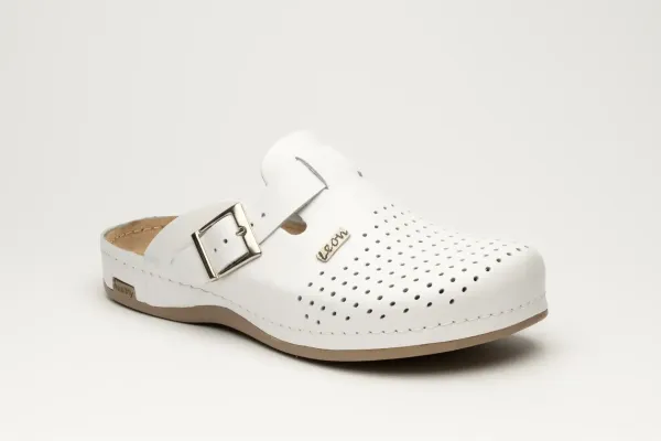 Ортопедичні тапочки-сабо чоловічі Leon 700М білі