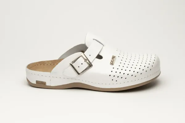 Ортопедичні тапочки-сабо чоловічі Leon 700М білі