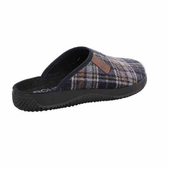 Мужские сабо Soltau-H, т.синий/клеточка (арт.2781 56), ROHDE (Германия)