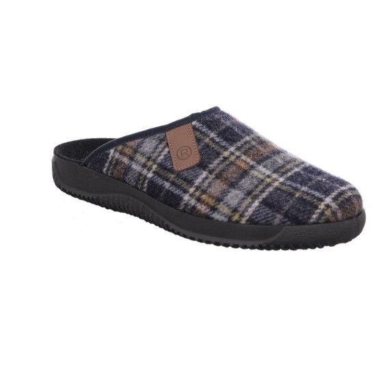 Мужские сабо Soltau-H, т.синий/клеточка (арт.2781 56), ROHDE (Германия)
