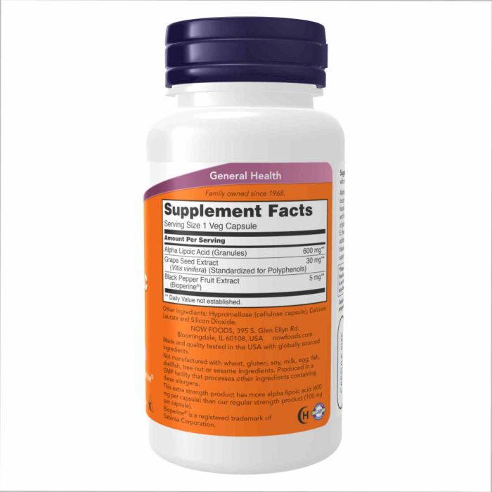 Alpha Lipoic Acid 600mg - 60 vcaps