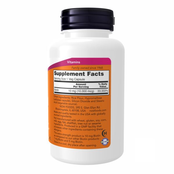 BIOTIN 10mg (10,000mcg) – 120 vcaps