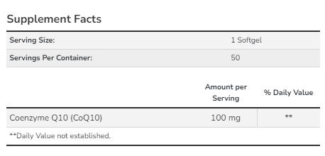 CoQ10 100mg - 50 sgels