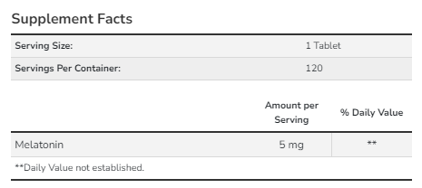 Melatonin 5 mg - 120 tabs
