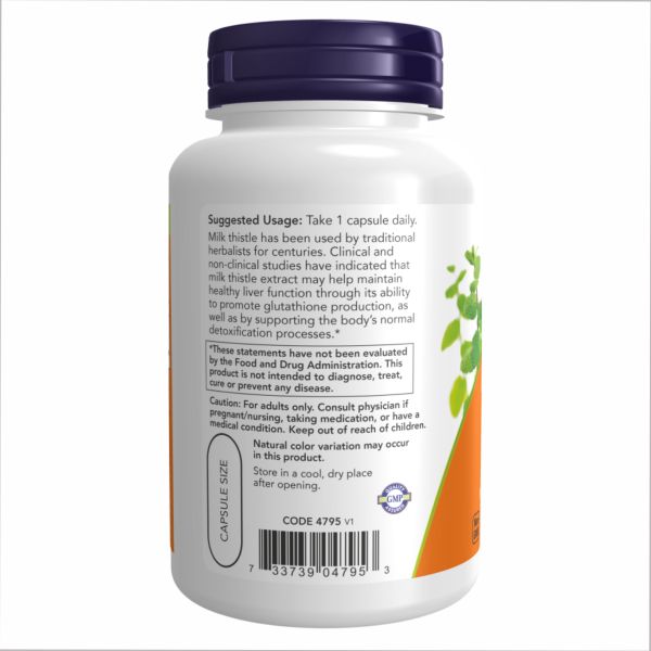 Milk Thistle Extract 750mg Silymarin 600mg - 90 vcaps