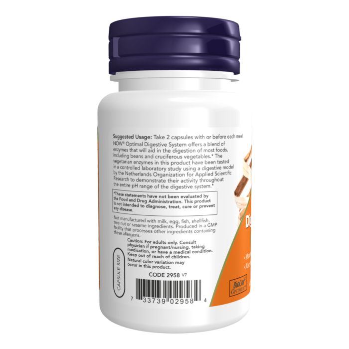 Травні ферменти NOW Optimal Digestive System – максимальне засвоєння їжі - 90 vcaps