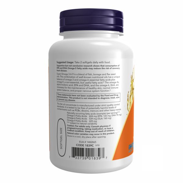 Super Omega 3-6-9 1200 mg - 180 sgels