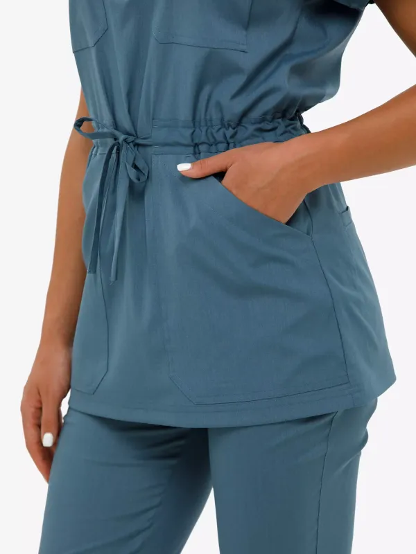 Ода Женский Медицинский Костюм цвет ниагара