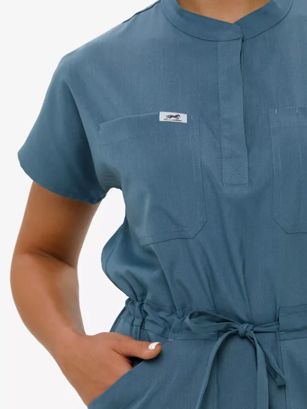 Ода Женский Медицинский Костюм цвет ниагара