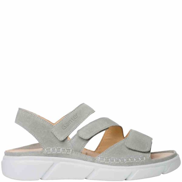 Ортопедические сандалии Halina, серый велюр (арт.9-20 0472 6800), Ganter (Австрия)