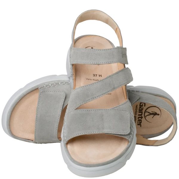 Ортопедичні сандалі Halina, сірий велюр (арт.9-20 0472 6800), Ganter (Австрія)