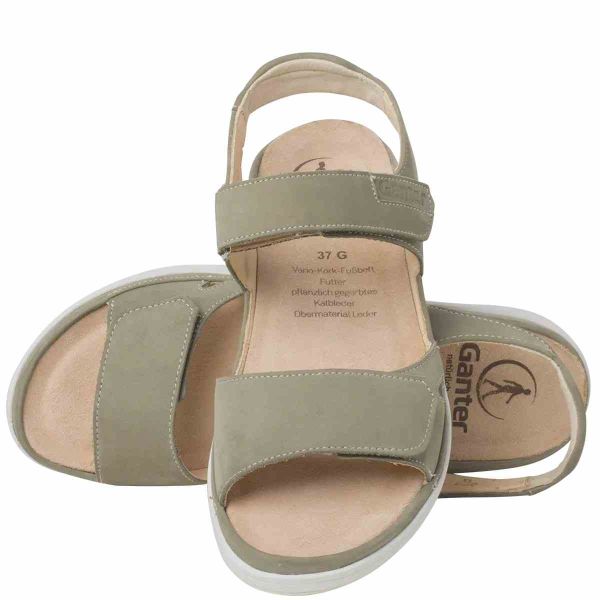 Ортопедичні жіночі сандалі Gina, св.оливковий (арт. 9-20 0122 5400), Ganter (Австрія)