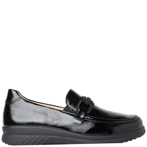 Ортопедичні жіночі туфлі Heike, чорний лак (арт.8-20 4534 0100), Ganter (Австрія)