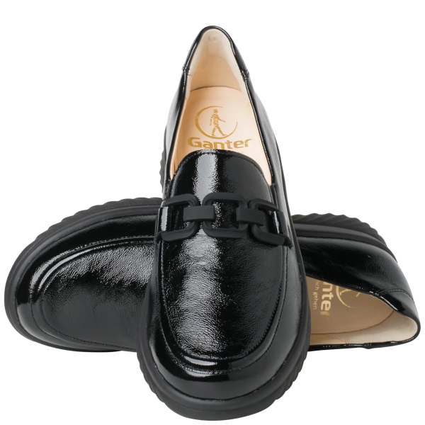 Ортопедичні жіночі туфлі Heike, чорний лак (арт.8-20 4534 0100), Ganter (Австрія)