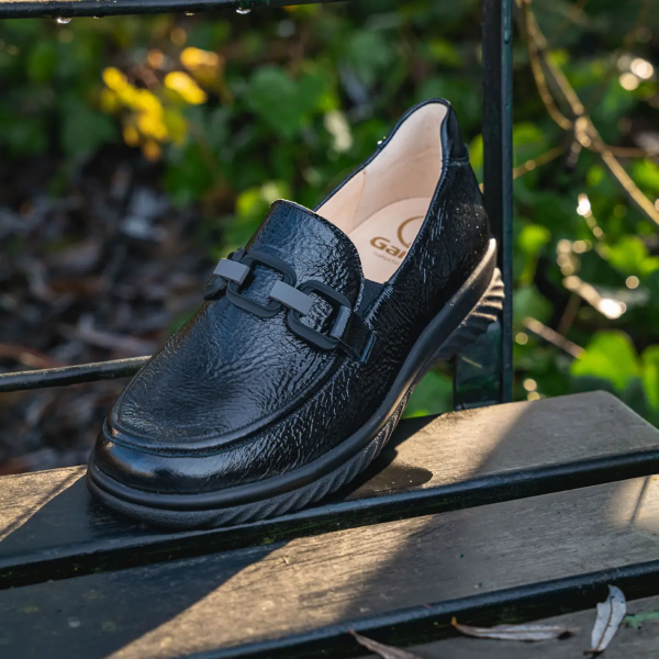 Ортопедичні жіночі туфлі Heike, чорний лак (арт.8-20 4534 0100), Ganter (Австрія)