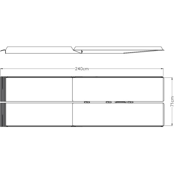 Складаний алюмінієвий пандус (рампа) для крісел колісних 240 см OSD-FR102