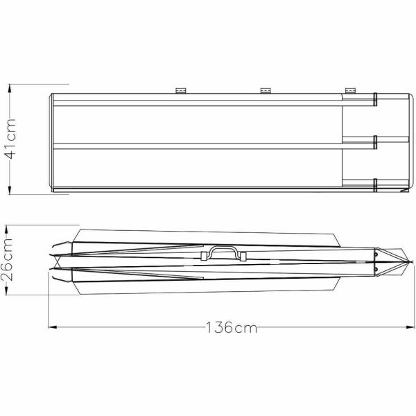 Складаний алюмінієвий пандус (рампа) для крісел колісних 240 см OSD-FR102