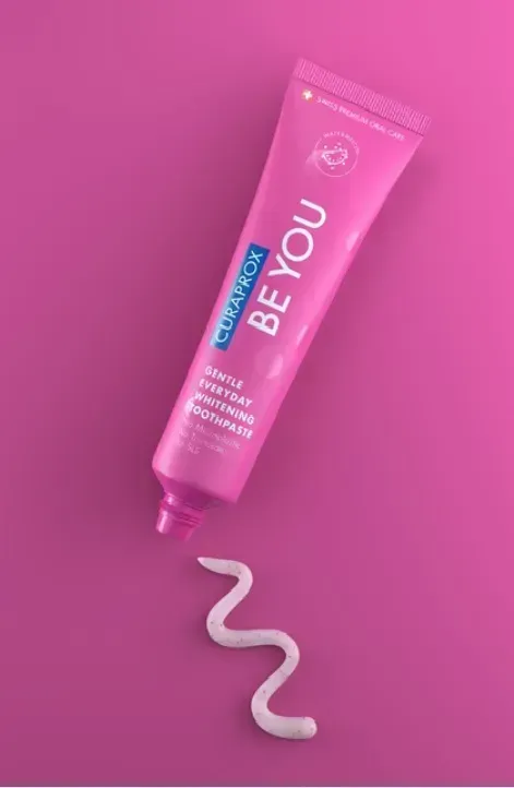 Освітлююча зубна паста Curaprox Be You Pink, рожевого кольору, 60 мл., RDA - 50 Смак: Кавун