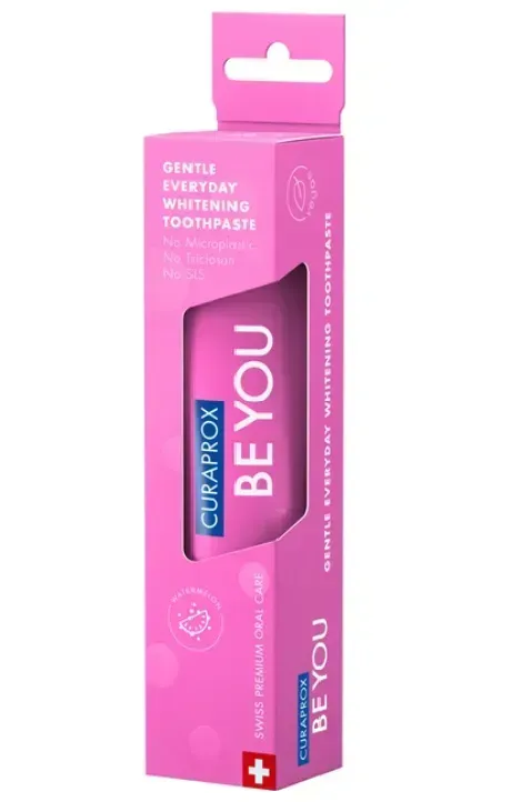Освітлююча зубна паста Curaprox Be You Pink, рожевого кольору, 60 мл., RDA - 50 Смак: Кавун Освітлююча зубна паста Curaprox Be You Pink, рожевого кольору, 60 мл., RDA - 50 Смак: Кавун