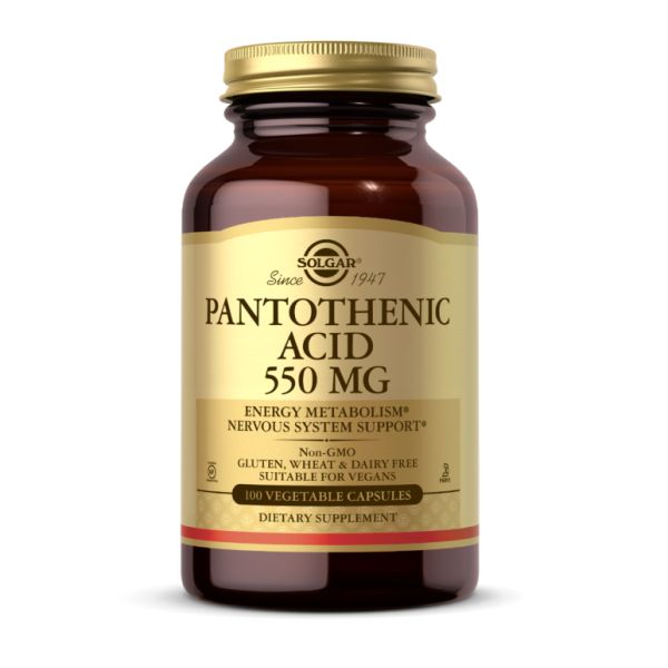 Pantothenic Acid 550mg - 100 капсул для энергии и обмена веществ Pantothenic Acid 550mg - 100 капсул для энергии и обмена веществ