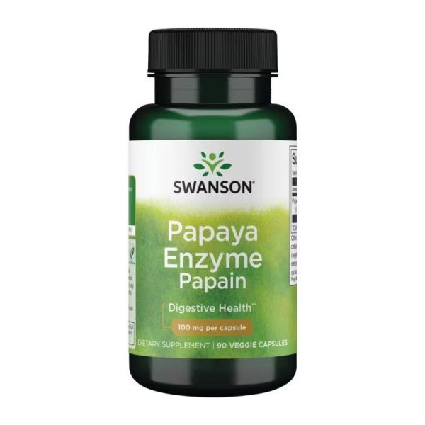 Swanson Papaya Enzyme Papain – Фермент папайи для переваривания белков без сахара 100 mg - 90veg caps Swanson Papaya Enzyme Papain – Фермент папайи для переваривания белков без сахара 100 mg - 90veg caps
