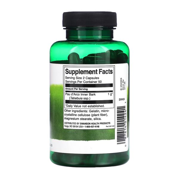 Pau d'Arco 500 mg - 100caps (Пошкоджена банка)