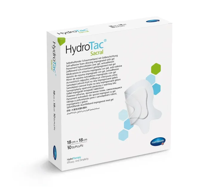 Пов'язка губчата з гелевим покриттям самоклеюча HydroTac® Sacral / Гідротак Сакрал 18см х 18см 1шт
