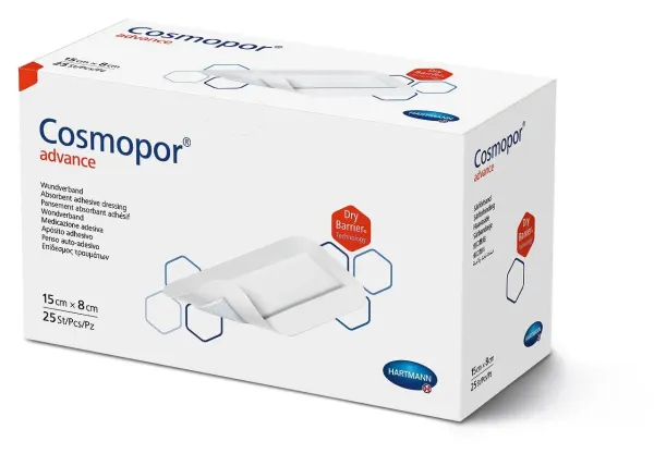 Повязка пластырная Cosmopor® advance / Космопор адванс 15см x 8см 1шт