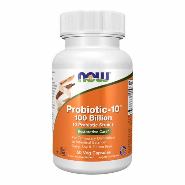 Probiotic-10™ 100 Billion NOW - Мощная поддержка кишечной флоры и пищеварения - 60 vcaps Probiotic-10™ 100 Billion NOW - Мощная поддержка кишечной флоры и пищеварения - 60 vcaps