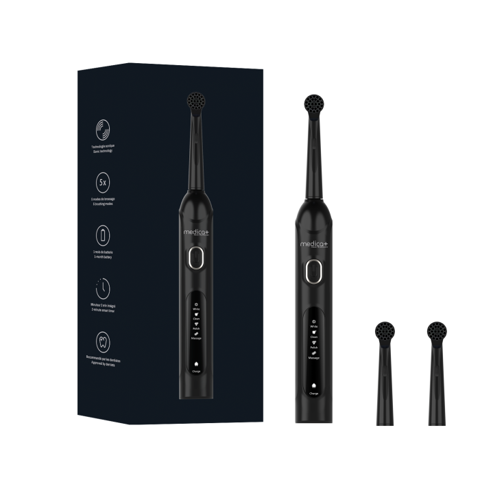 Роторна електрична зубна щітка Medica+ ProBrush XO Сarbon (Black)