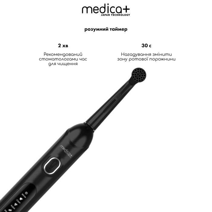 Роторна електрична зубна щітка Medica+ ProBrush XO Сarbon (Black)