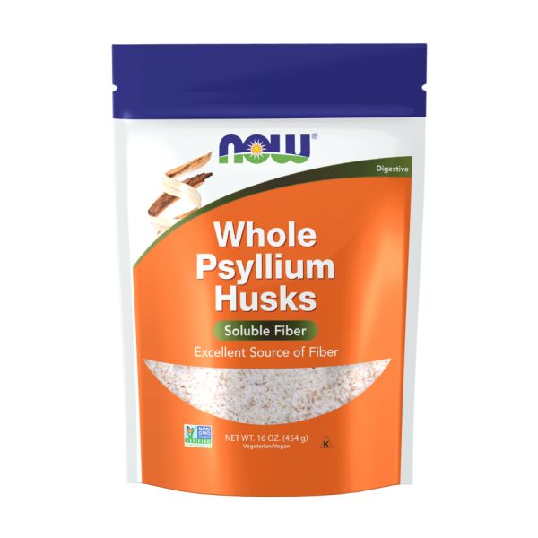 Psyllium Husks Whole NOW - Натуральная клетчатка для пищеварения и здоровья сердца - 454g Psyllium Husks Whole NOW - Натуральная клетчатка для пищеварения и здоровья сердца - 454g