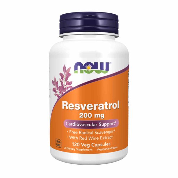 Resveratrol 200 мг NOW — Поддержка сердечно-сосудистой системы и антиоксидантная защита - 120 vcaps Resveratrol 200 мг NOW — Поддержка сердечно-сосудистой системы и антиоксидантная защита - 120 vcaps